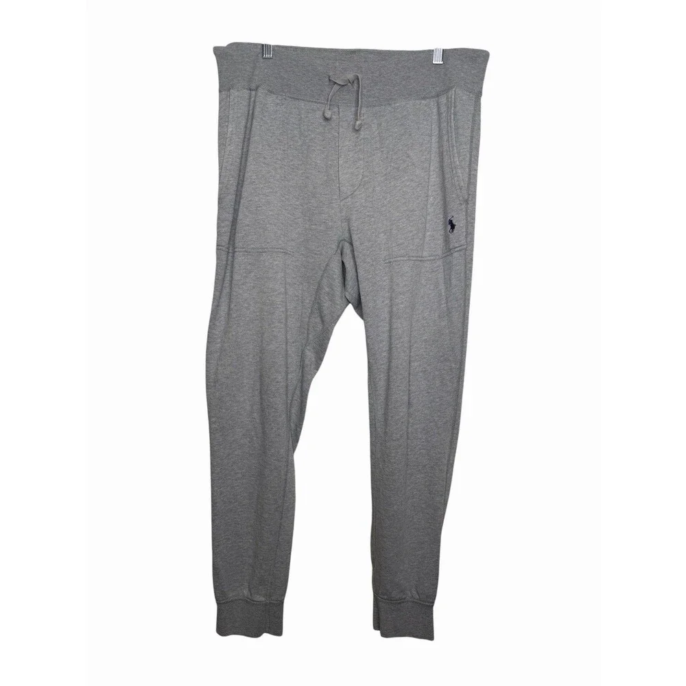 POLO Ralph Lauren Men’s Grey Sweat Pants Joggers Sz L Athletic Athleisure Gym